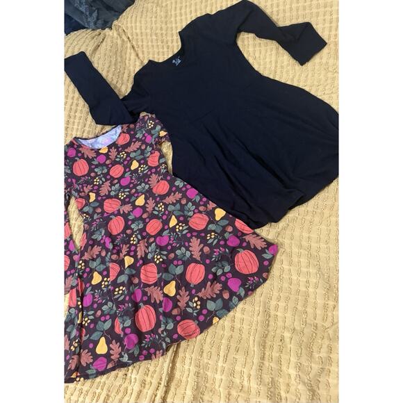 Girls Two-Piece Dress Set NEW Fall Winter Pumpkin Black Solid TCP size 16 - Picture 1 of 4
